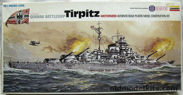 Lindberg 1/350 German Battleship Tirpitz - Motorized, 764M plastic model kit